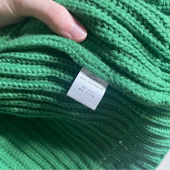 NEW Code x Mode Nordstrom Green Thick Knit Ribbed Cardigan - Picture 7 of 9